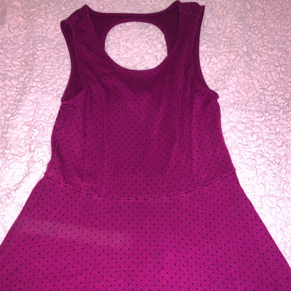 Purple dotted peplum top size 1